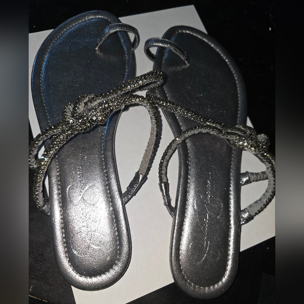 Jessica Simpson womens sandals size 10 silver